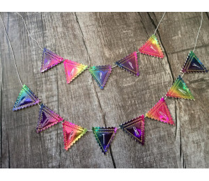 Stickdatei - ITH Mini Wimpelchen Happy Birthday